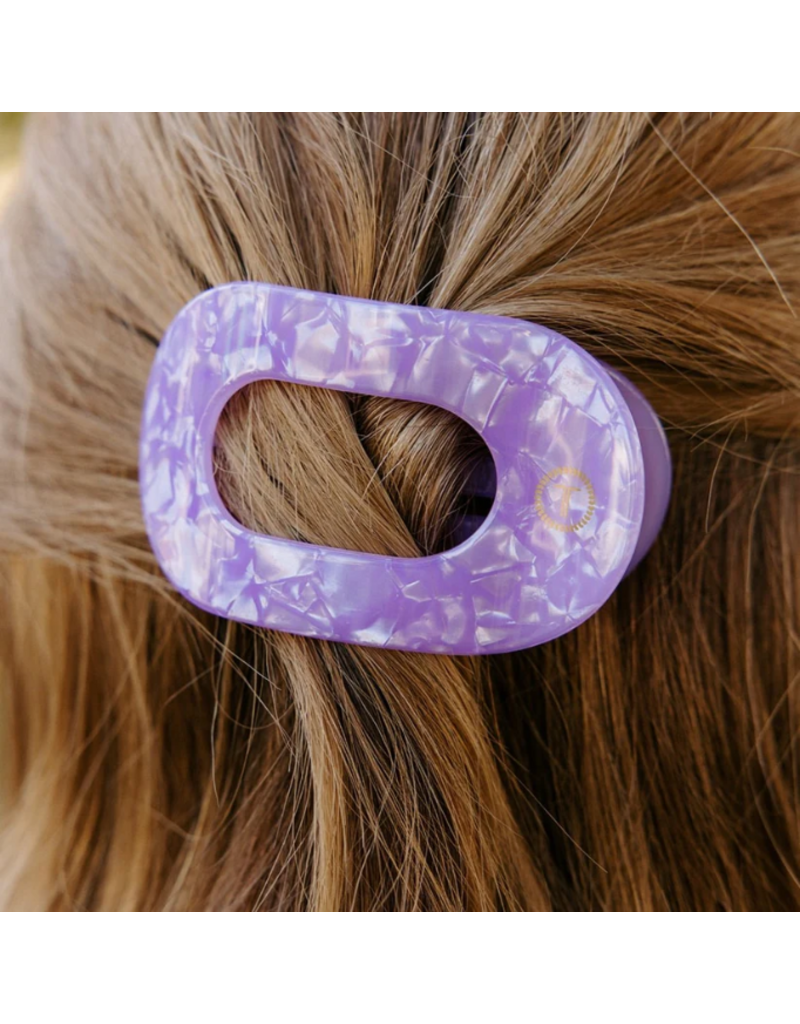 TELETIES Lavender Mist Medium Flat Round Hair Clip