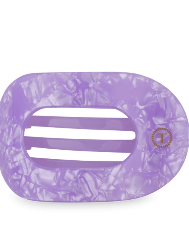 TELETIES Lavender Mist Large Flat Round Hair Clip