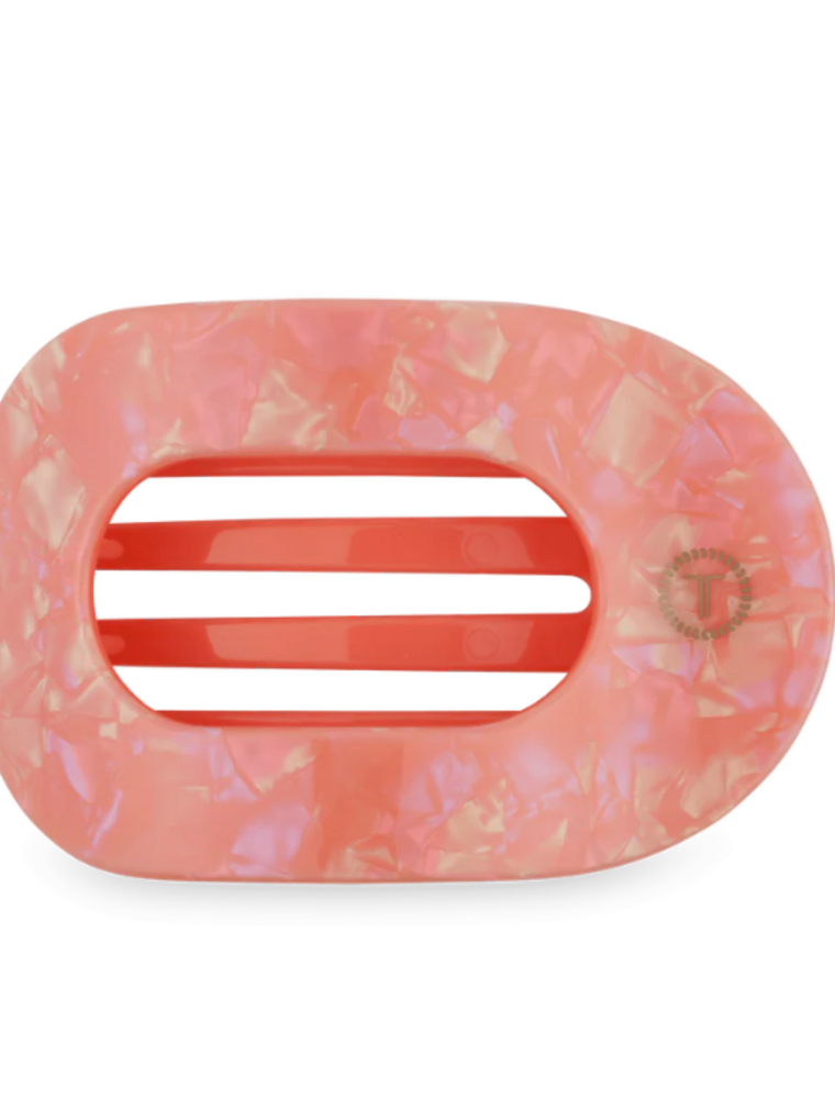 TELETIES Dreamsicle Large Flat Round Hair Clip