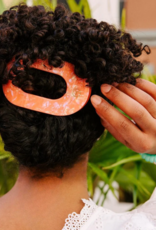 TELETIES Dreamsicle Large Flat Round Hair Clip