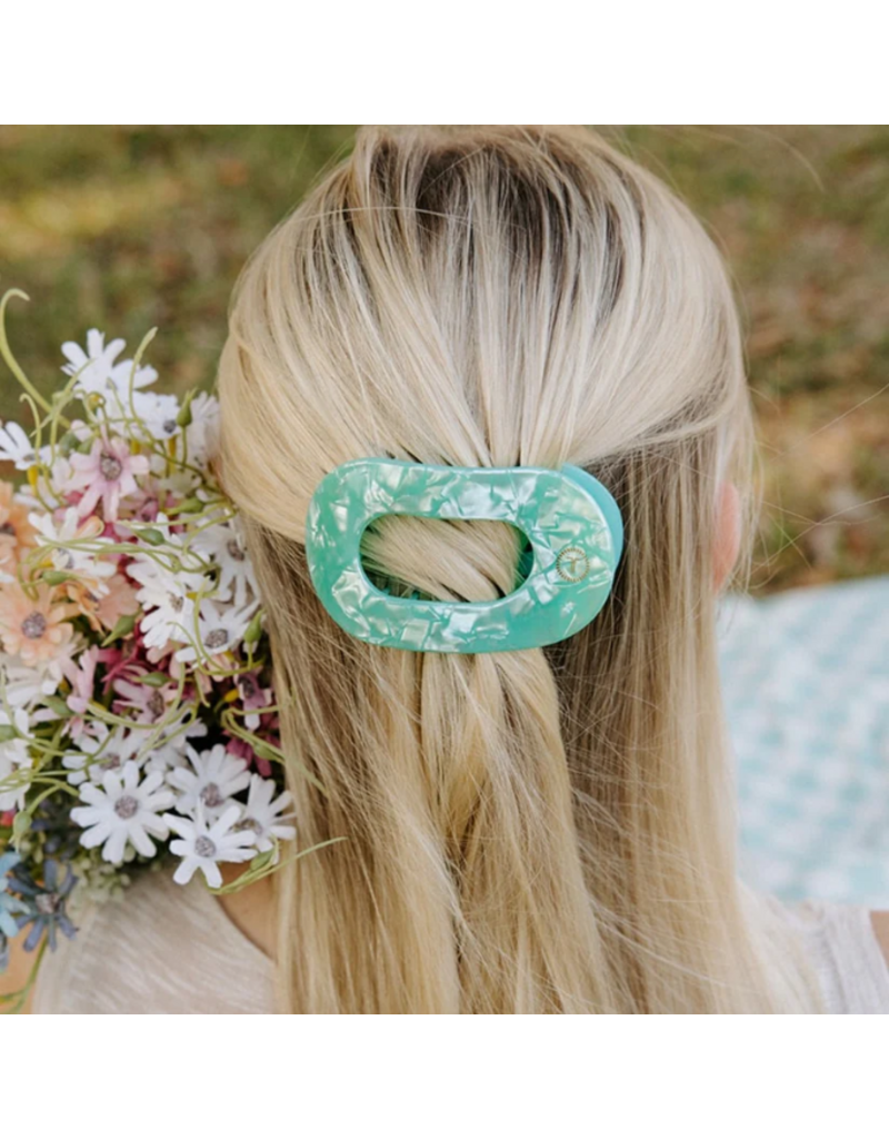 TELETIES Spring Splash Large Flat Round Hair Clip