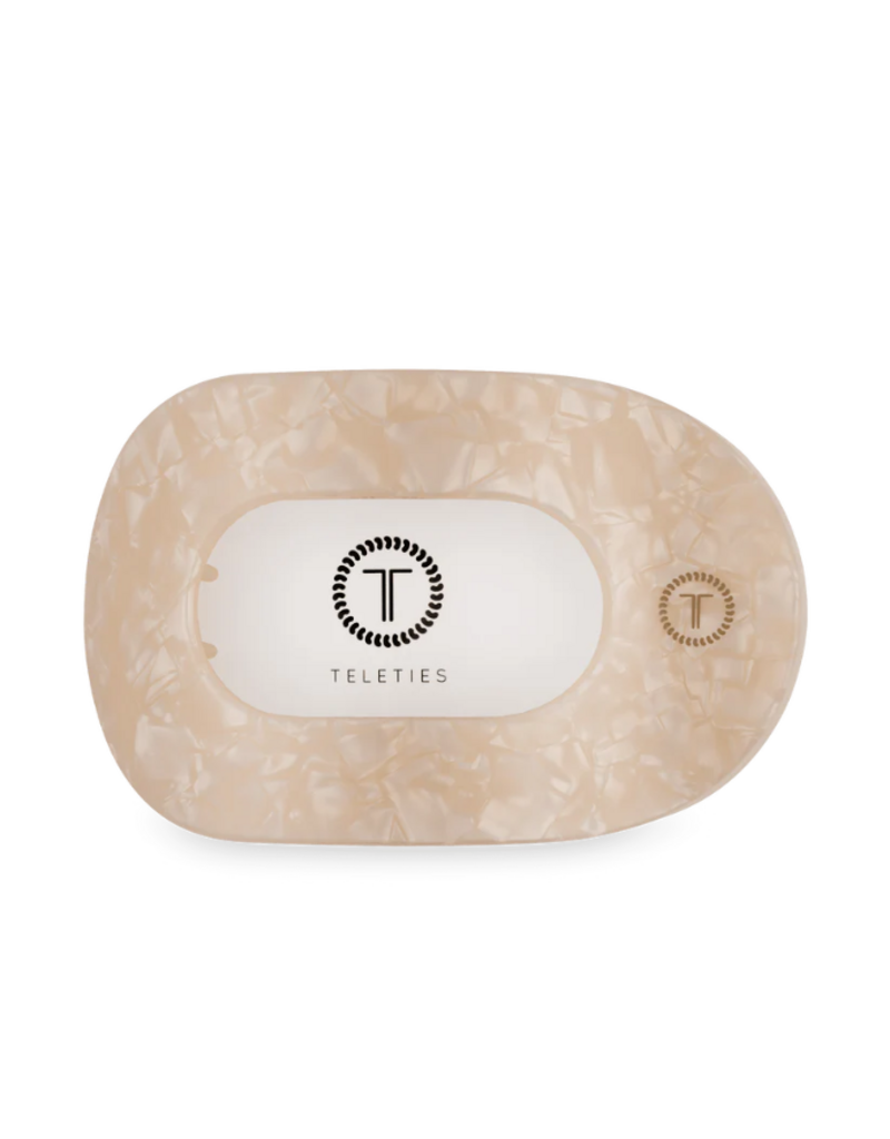 TELETIES Soft Surf Large Flat Round Hair Clip