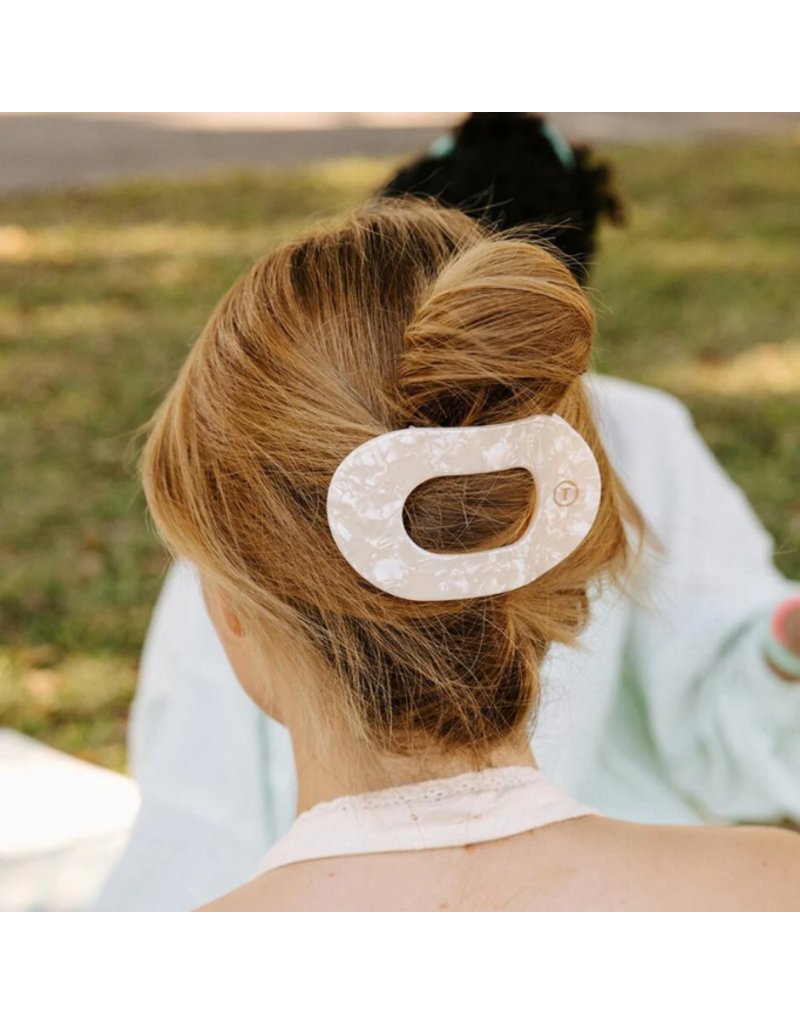 TELETIES Soft Surf Large Flat Round Hair Clip