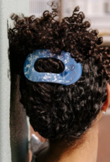 TELETIES Blue Lagoon Large Flat Round Hair Clip