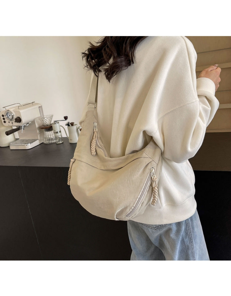 Moon Crossbody Bag in Beige