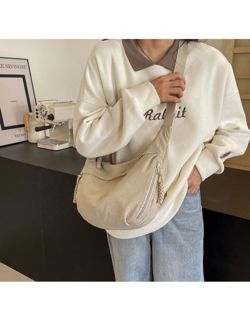 Moon Crossbody Bag in Beige