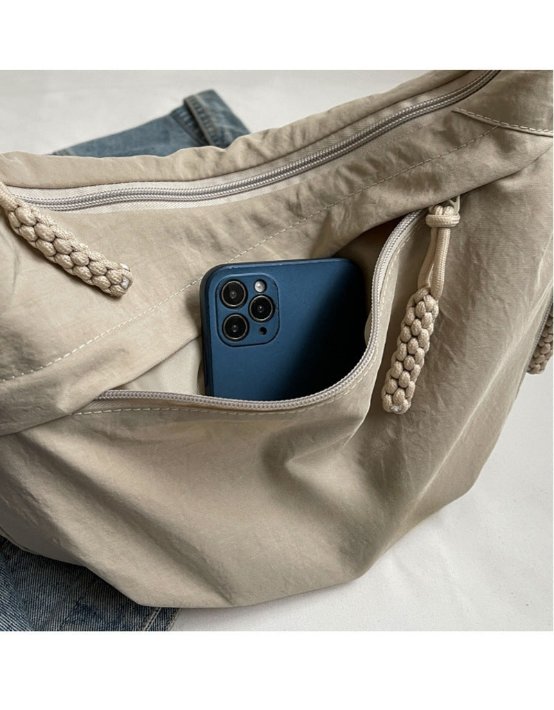 Moon Crossbody Bag in Beige