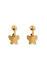 LINNY & CO Millie Butterfly Gold Screwback Stud Earrings