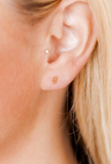 LINNY & CO Micro Tally Gold Screwback Stud Earrings