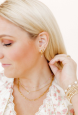 LINNY & CO Micro Tally Gold Screwback Stud Earrings