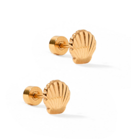LINNY & CO Marina Gold Screwback Stud Earrings