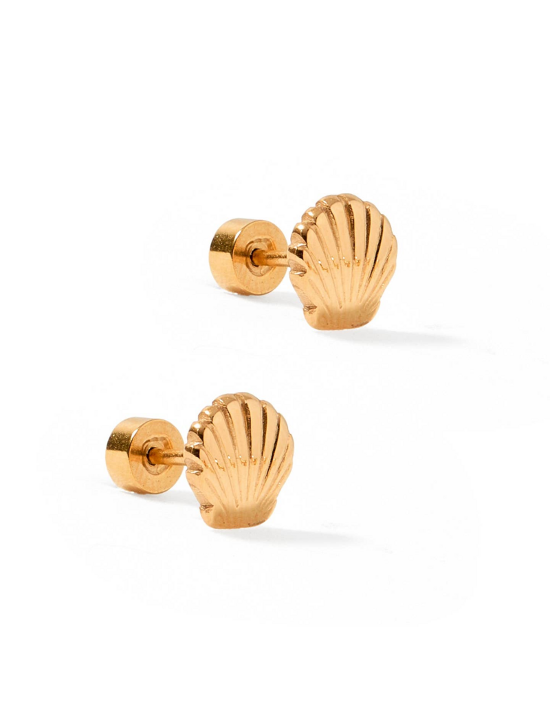 LINNY & CO Marina Gold Screwback Stud Earrings
