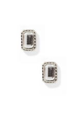 LINNY & CO Madison Clear Silver Screwback Stud Earrings