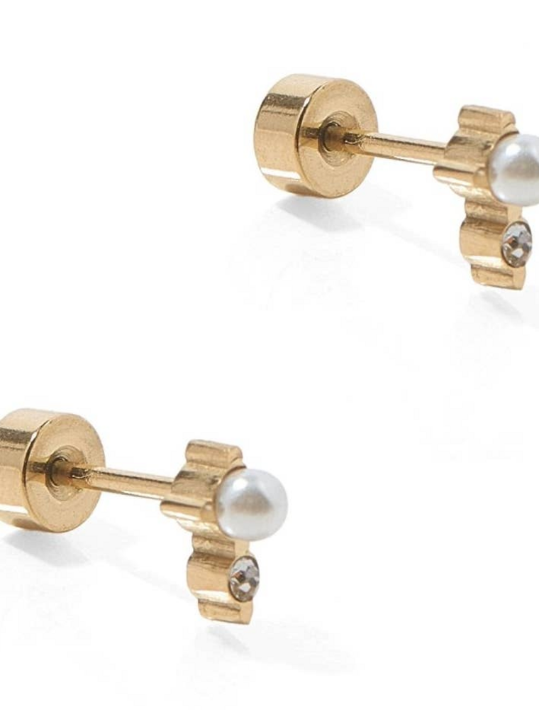 LINNY & CO Mabel Gold Screwback Stud Earrings