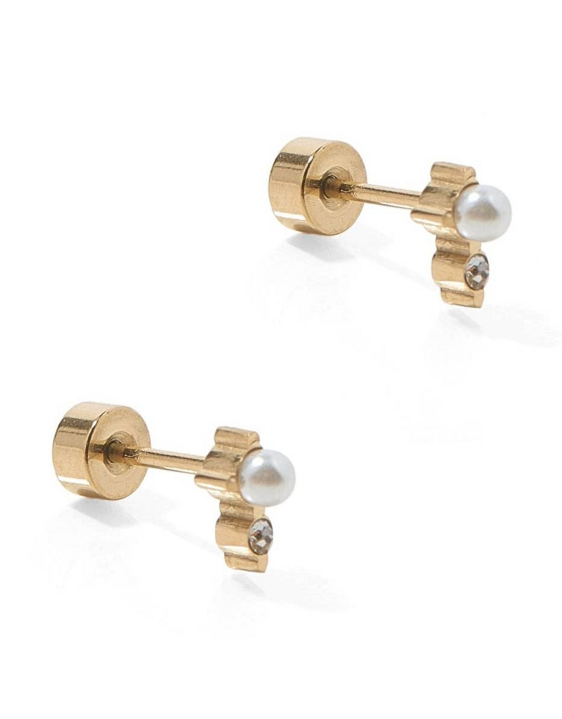 LINNY & CO Mabel Gold Screwback Stud Earrings