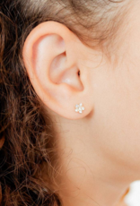 LINNY & CO Lyla Clear Gold Screwback Stud Earrings