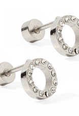 LINNY & CO Lainey Silver Screwback Stud Earrings