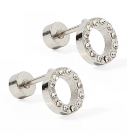 LINNY & CO Lainey Silver Screwback Stud Earrings