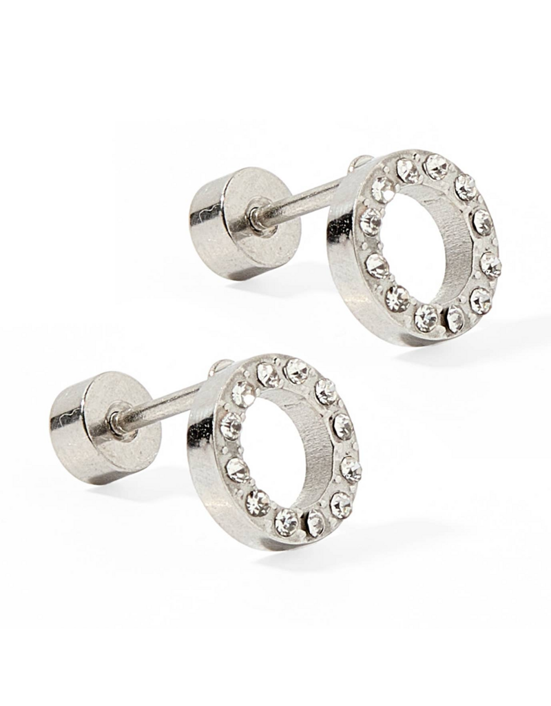 LINNY & CO Lainey Silver Screwback Stud Earrings