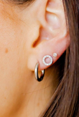 LINNY & CO Lainey Silver Screwback Stud Earrings