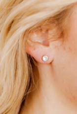 LINNY & CO Juliet Clear 5mm Gold Screwback Stud Earrings