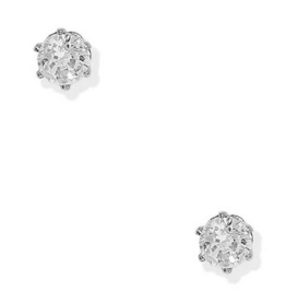 LINNY & CO Helen Silver Screwback Stud Earrings
