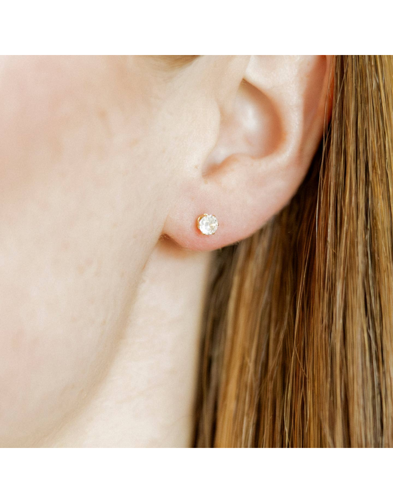 LINNY & CO Helen Gold Screwback Stud Earrings