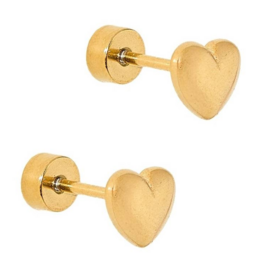 LINNY & CO Hadley Gold Screwback Stud Earrings