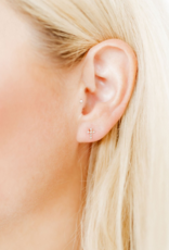 LINNY & CO Clara Cross Sparkle Gold Screwback Stud Earrings