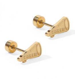 LINNY & CO Cheer Gold Screwback Stud Earrings