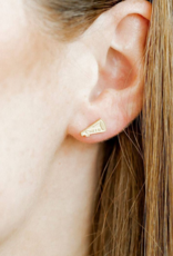 LINNY & CO Cheer Gold Screwback Stud Earrings