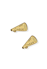 LINNY & CO Cheer Gold Screwback Stud Earrings