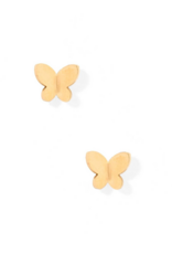 LINNY & CO Billie Butterfly Gold Screwback Stud Earrings