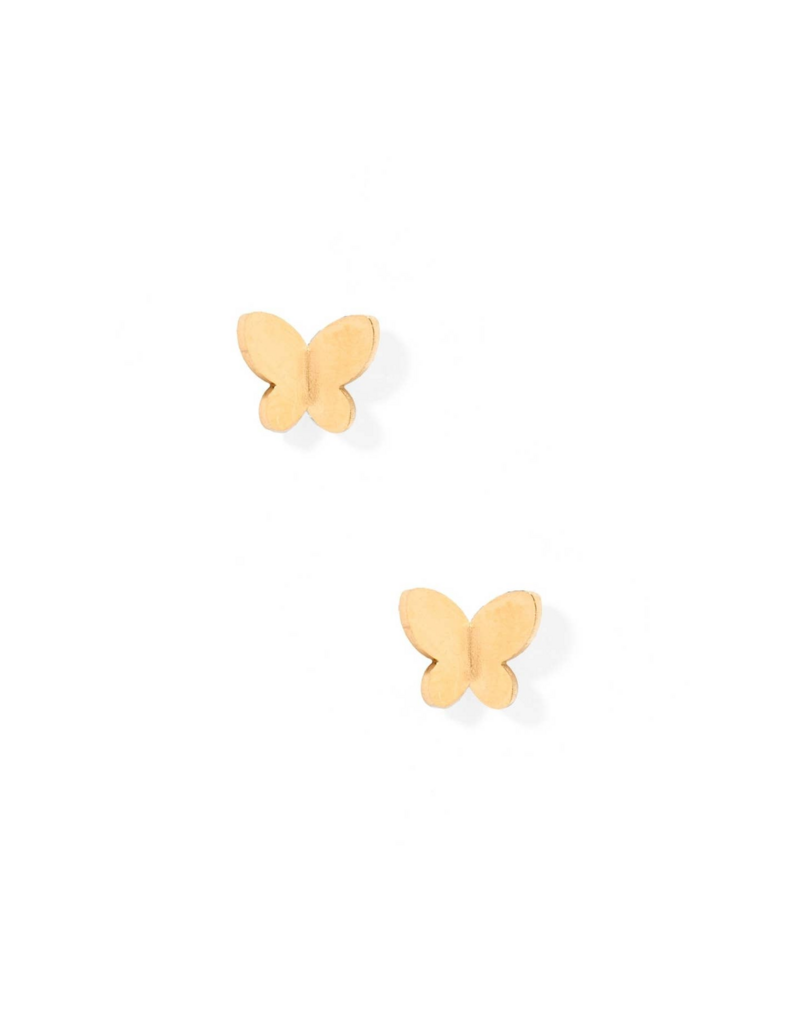 LINNY & CO Billie Butterfly Gold Screwback Stud Earrings