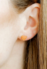 LINNY & CO Basketball Gold Screwback Stud Earrings