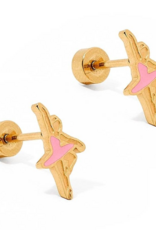 LINNY & CO Ballerina Gold Screwback Stud Earrings
