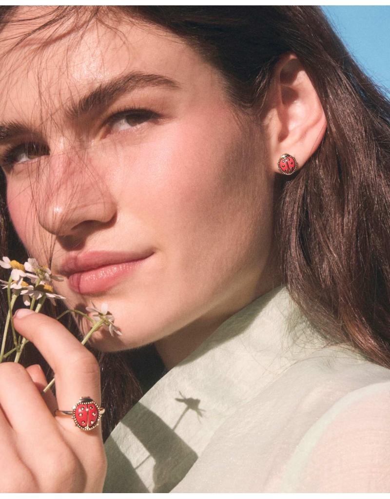 KENDRA SCOTT DESIGN Ladybug Gold Stud Earrings