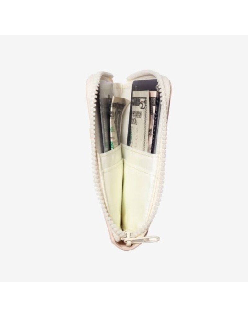 THREAD WALLETS Zipper Wallet in Off White