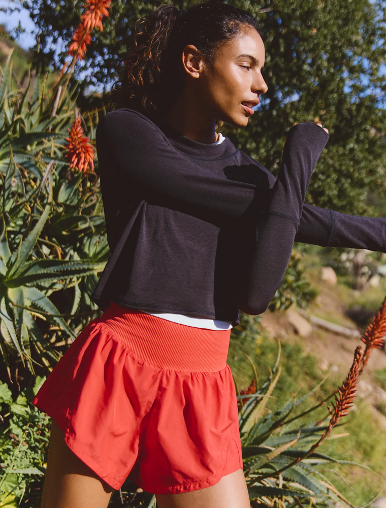 FREE PEOPLE MOVEMENT Carpe Diem Shorts in Grapefruit