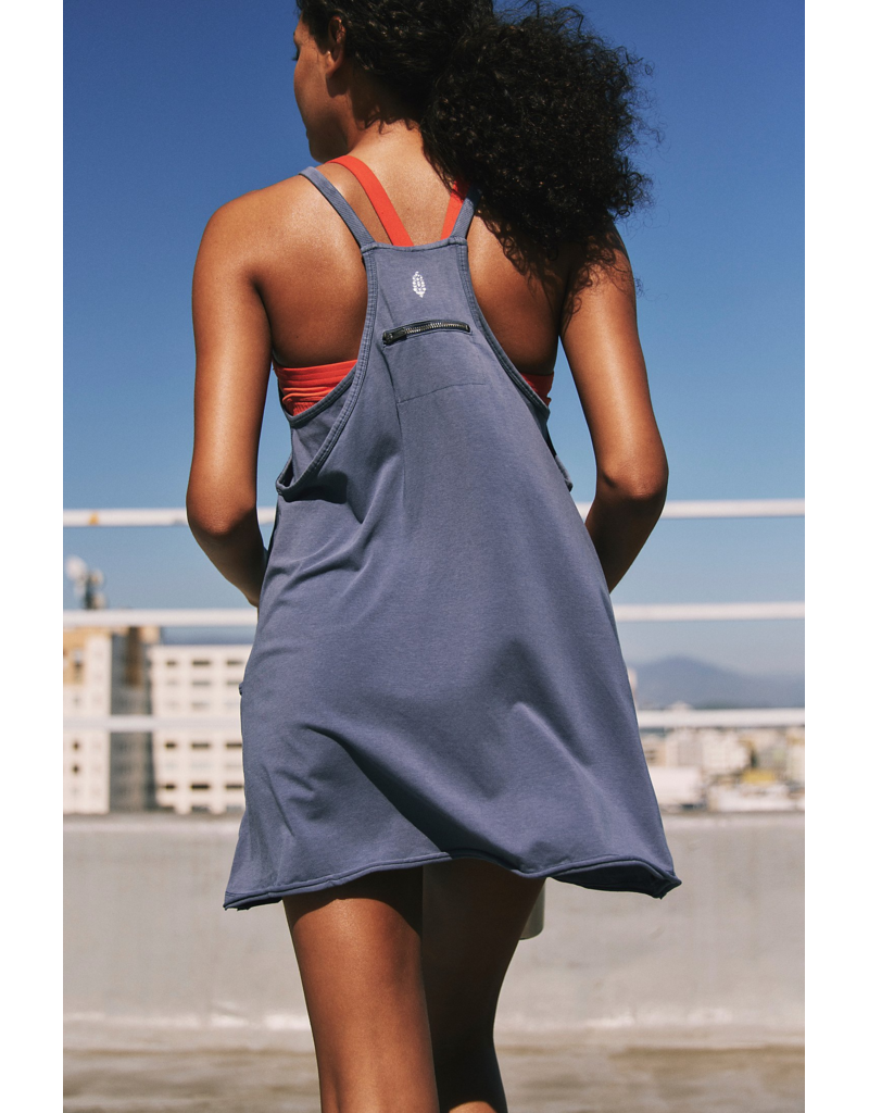 FREE PEOPLE MOVEMENT Hot Shot Mini Dress in Blue Indigo