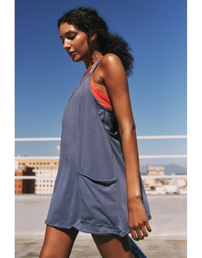 FREE PEOPLE MOVEMENT Hot Shot Mini Dress in Blue Indigo