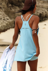 FREE PEOPLE MOVEMENT Hot Shot Mini Dress in Bright Blue