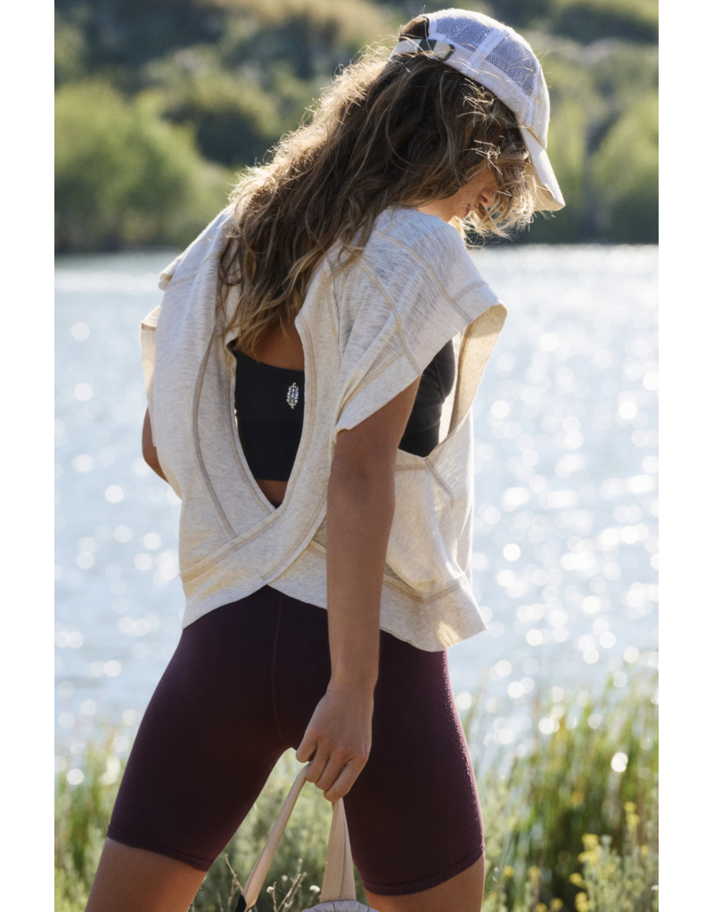 FREE PEOPLE MOVEMENT My Time Tee in Oatmeal Heather