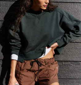 FREE PEOPLE MOVEMENT Intercept Pullover in Evergreen