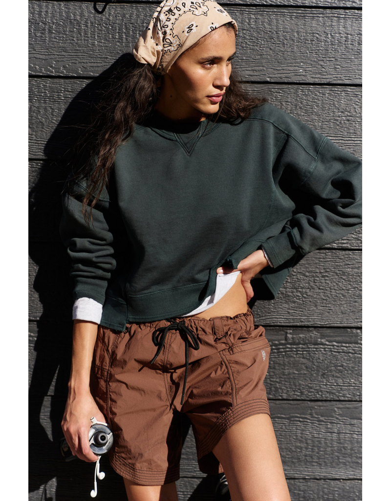 FREE PEOPLE MOVEMENT Intercept Pullover in Evergreen