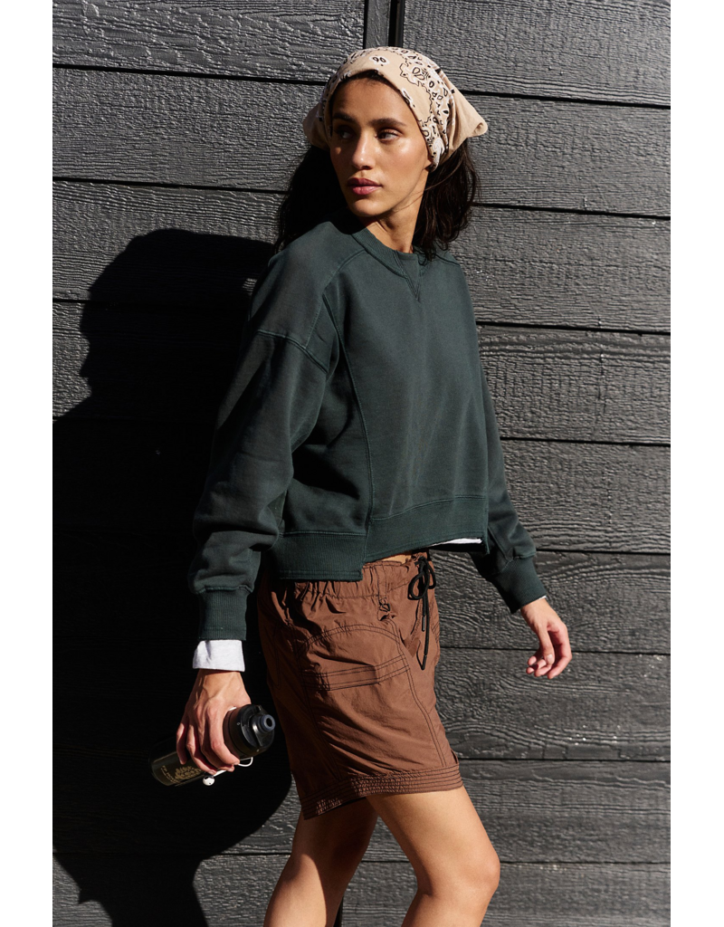 FREE PEOPLE MOVEMENT Intercept Pullover in Evergreen