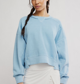 FREE PEOPLE MOVEMENT Intercept Pullover in Bright Blue
