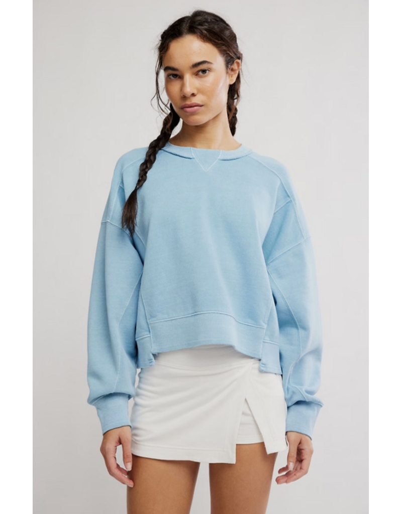 FREE PEOPLE MOVEMENT Intercept Pullover in Bright Blue