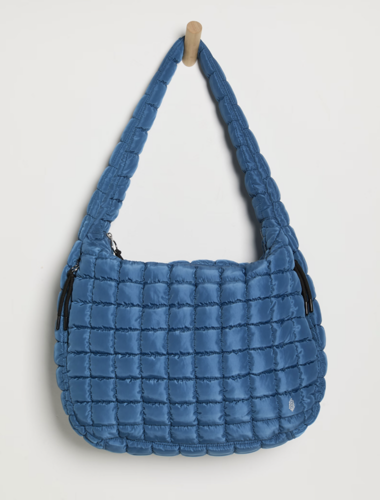 FREE PEOPLE MOVEMENT Quilted Caryall Tote Bag in Deep Teal