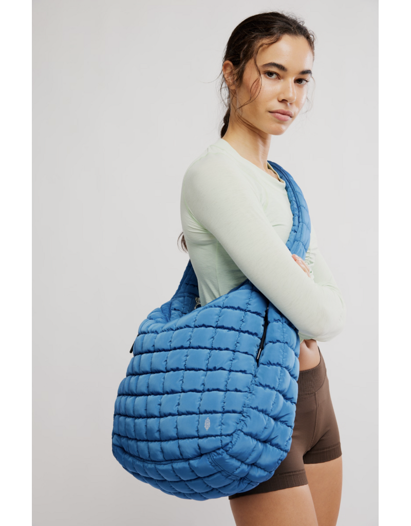 FREE PEOPLE MOVEMENT Quilted Caryall Tote Bag in Deep Teal